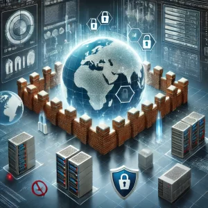 Firewall güvenlik duvarı tanımını yapan illustrator görsel