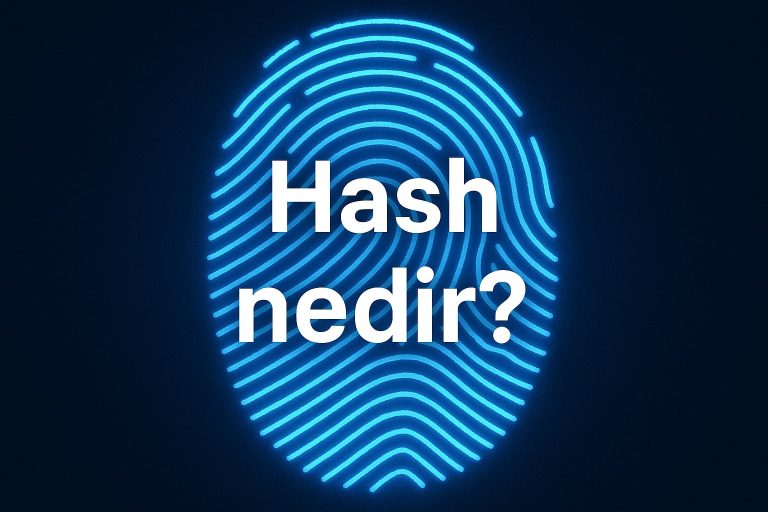 hash nedir yazan ve dijital parmak izi içeren kapak görseli